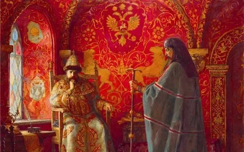 Цар Алексеј Михајлович (Романов) и патријарх Никон, фрагмент слике Игор Машков (1993.)