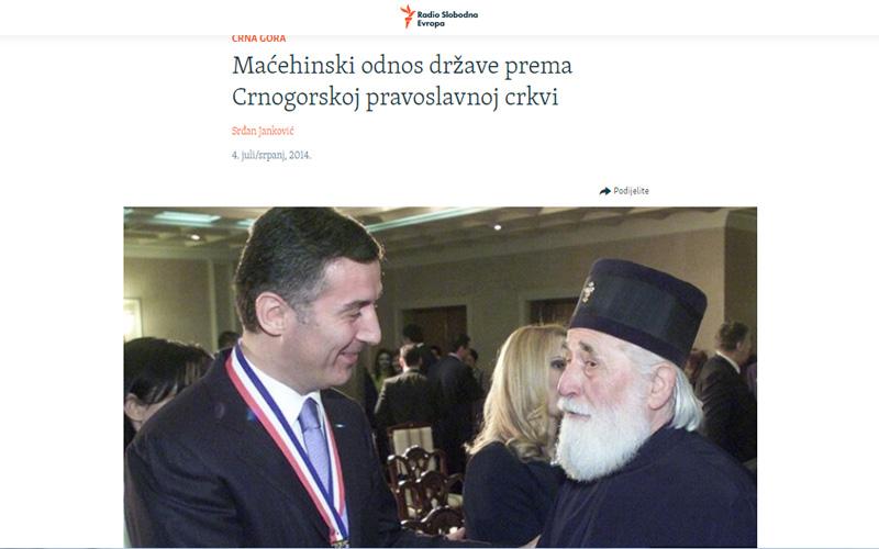 Мило и Мираш: снимак екрана публикације Радио Слободна Европа