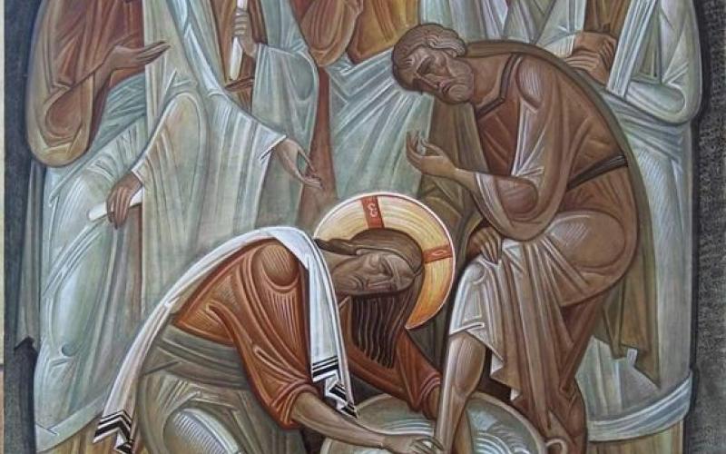 Христос пере ноге Петру