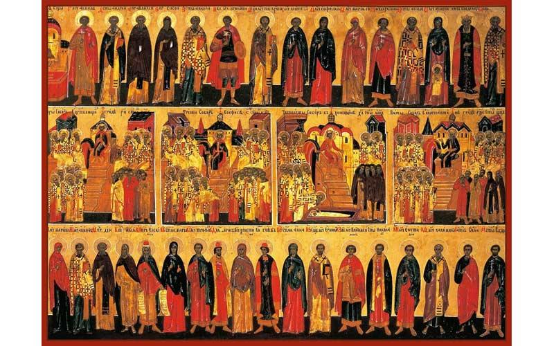 икона светих отаца Шестог васељенског сабора
