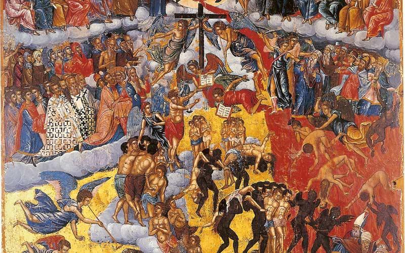 фрагмент иконе "Други долазак", 16. век, манастир светог Пантелејмона, Крит