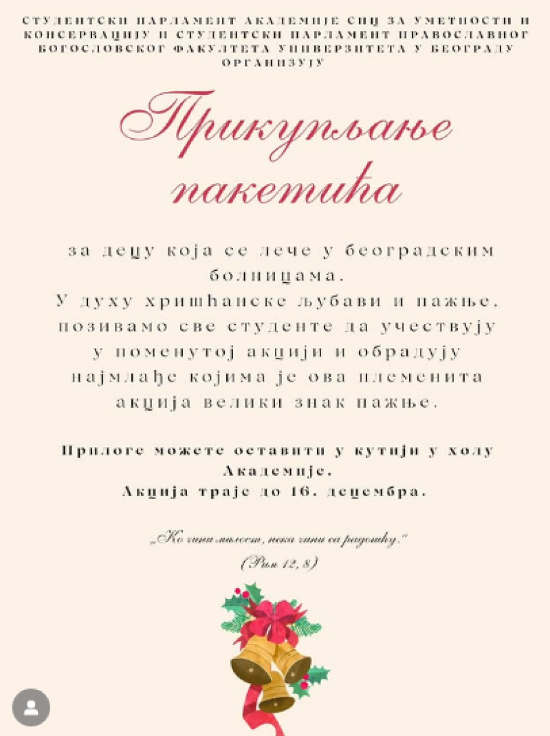 Студенти Академије СПЦ, Инстаграм