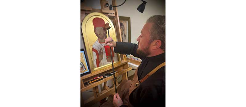 јереј Ђорђе Поповић иконопише