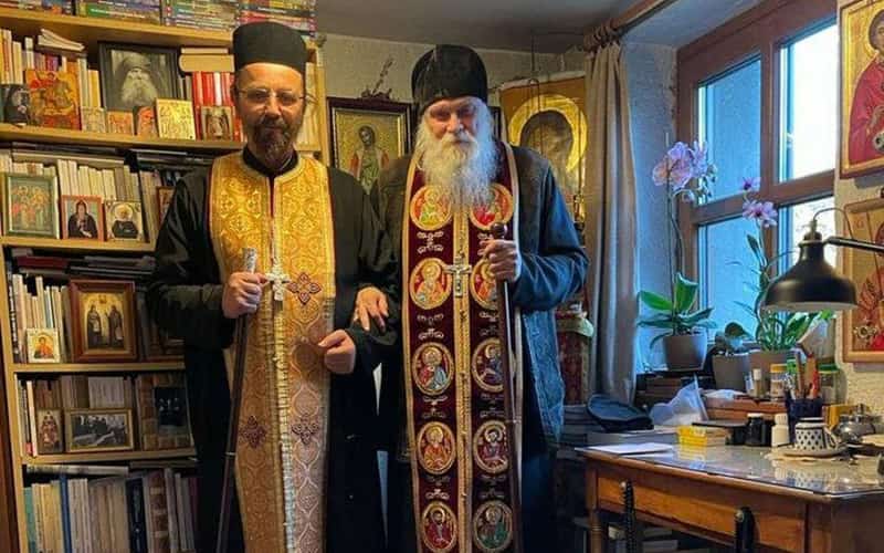 архимандрит Андреј Коројан са схиархимандритом Гаврилом Бунгеом