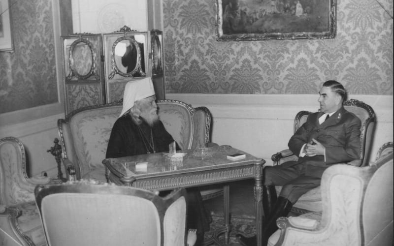 Гермоген Максимов на пријему код Анте Павелића