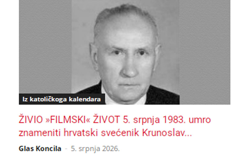 фрагмент снимка екрана е-странице "ознаке" Крунослав Драгановић на Гласу концила