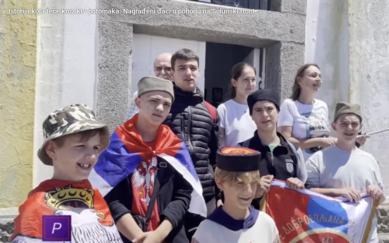 снимак екрана видеа РТВ "Мој јунак са Солунског фронта"