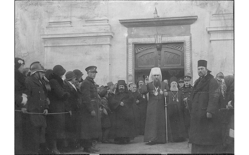 патријарх Варнава на освећењу Успенског храма у Панчеву, 27. јануара 1931. године