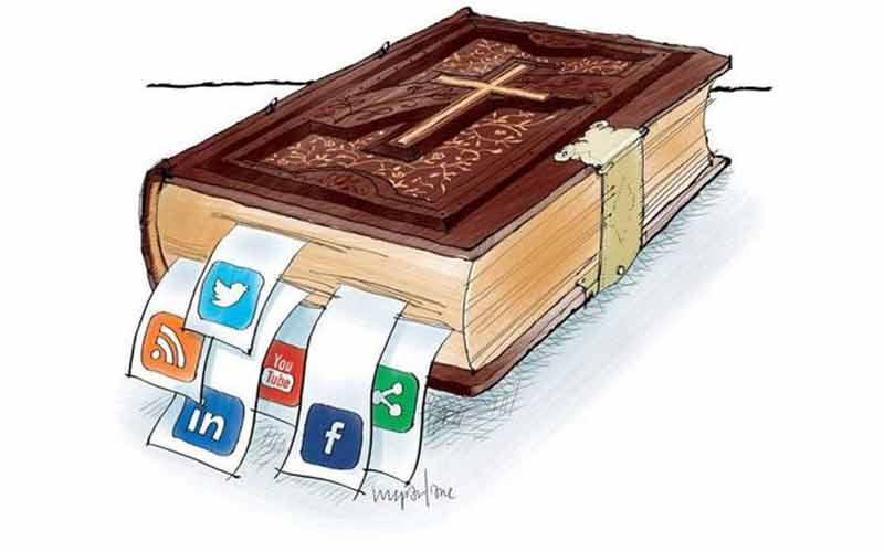 Библија и друштвене мреже, цртеж са интернета