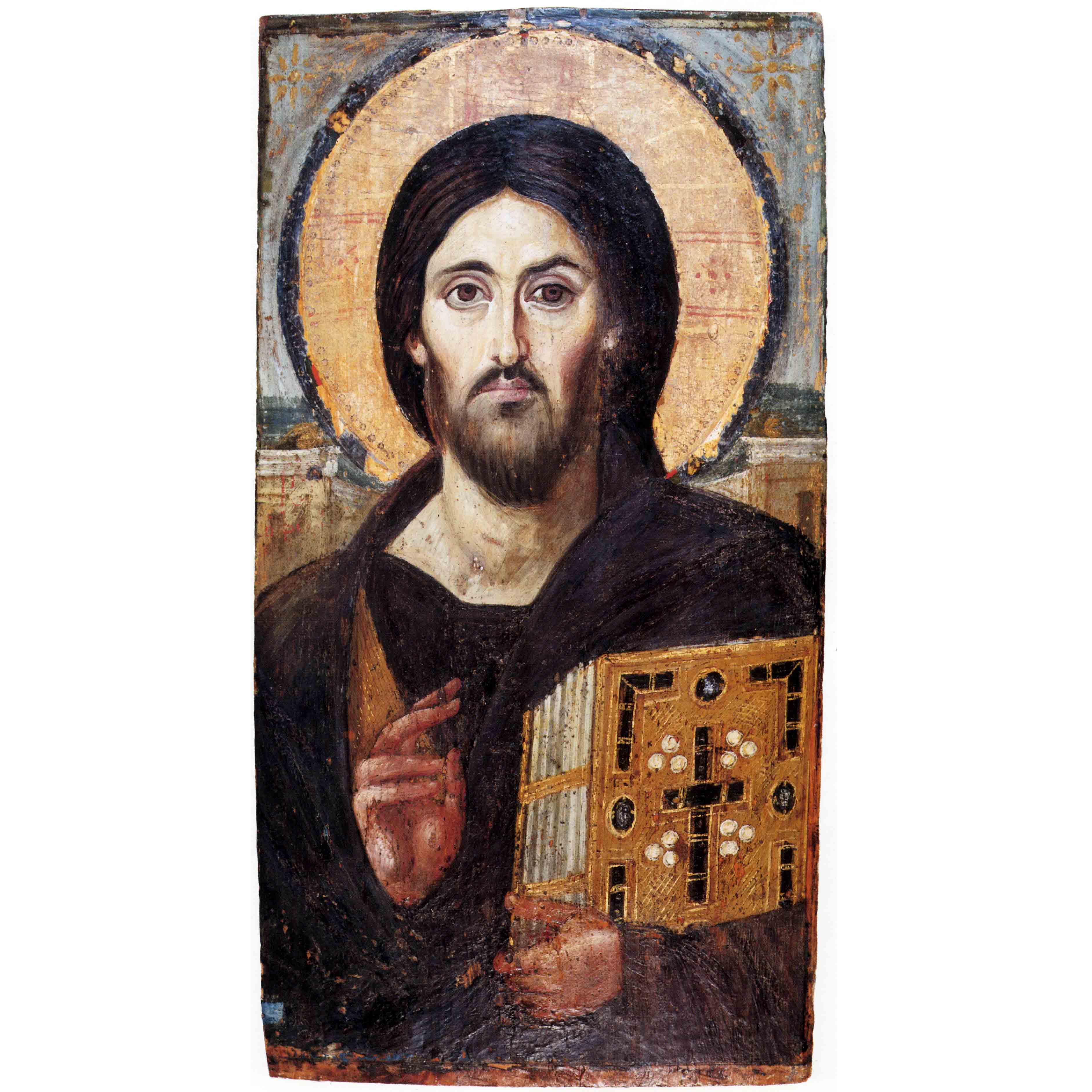 Foto: Icono del Sinaí de Cristo Todopoderoso (siglo VI), Wikimedia.org
