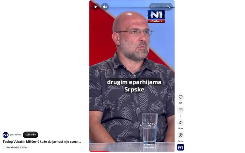 Вукашин Милићевић на N1