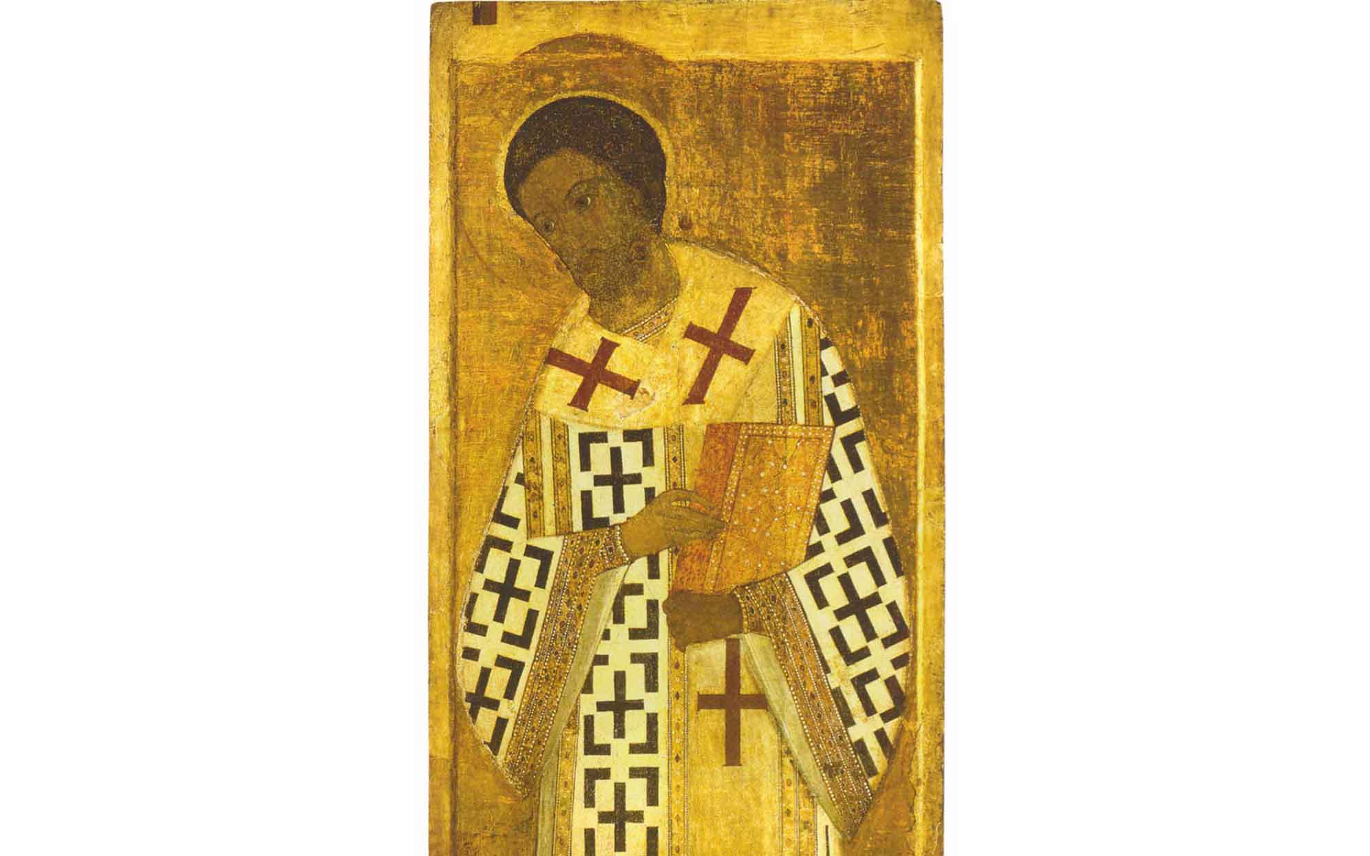 Foto: fragmento de un icono de San Juan Crisóstomo, Rublev, Galería Tretiakov, fuente: icon-art.info