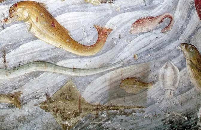 Страсни суд, детаљ мора, Грачаница