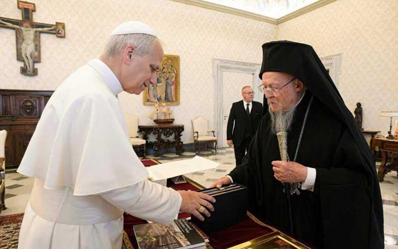 патријарх Вартоломеј у посети папи Леу