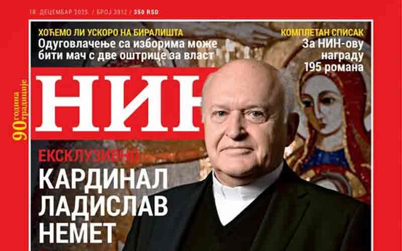 фрагмент насловне стране НИН бр.3912. (извор целе стране фејсбук страница НИН)