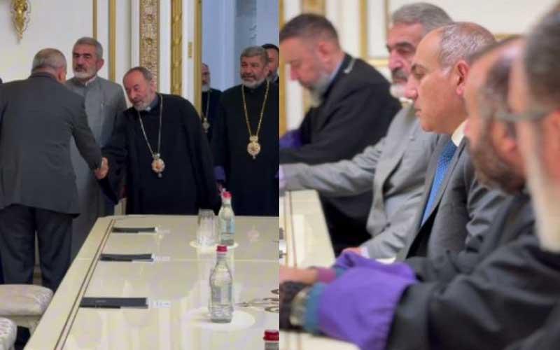 Пашињан на састанку са себи лојалним епископима Јерменске цркве 27.11.2025.
