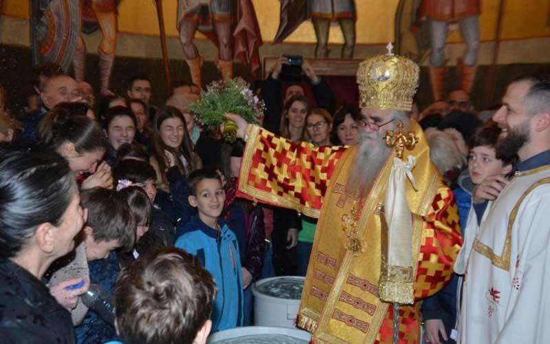 митрополит на Богојављење 2019. Подгорица, саборна црква