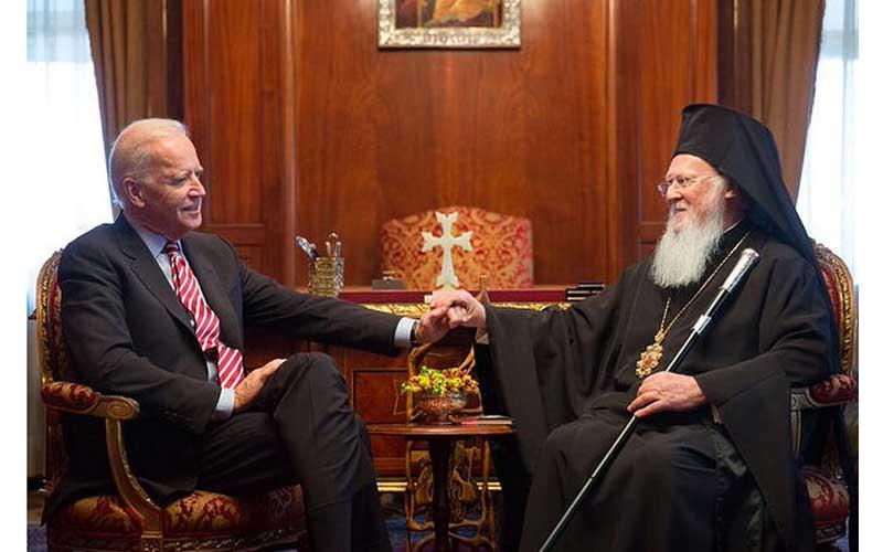 Бајден и Вартоломеј, Фанар, 2020.