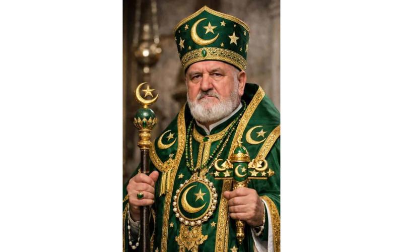 анимација Мустафе Церића као "архијереја" "босанске православне цркве"