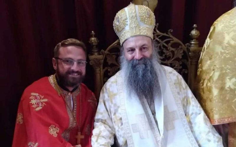 прота Дарко Ђого са патријархом Порфиријем