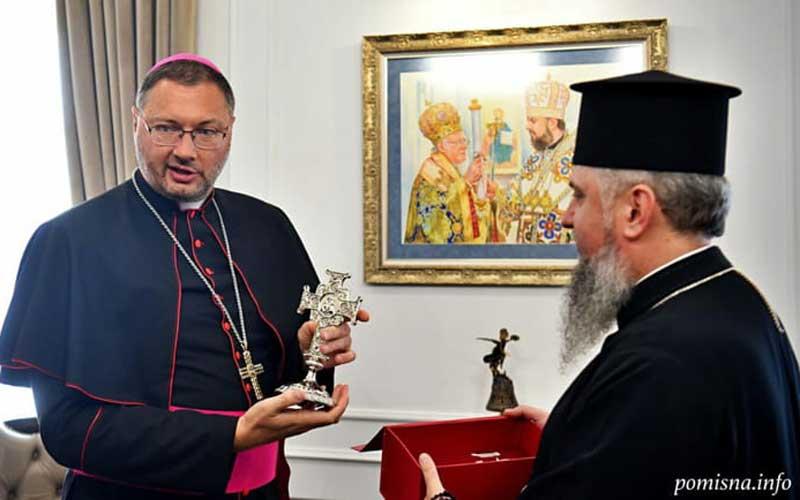 апостолски нунције у Украјини надбискуп Висвалдас Кулбокас у посети "Епифанију" Думенку, 28.08.2024.