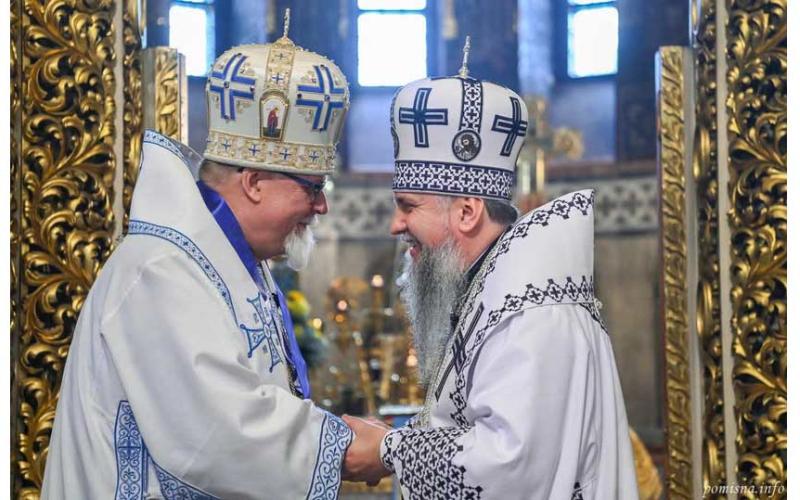 архиепископ фински Илија и сергеј Думенко, Кијев, Михајловски сабор, 2025.