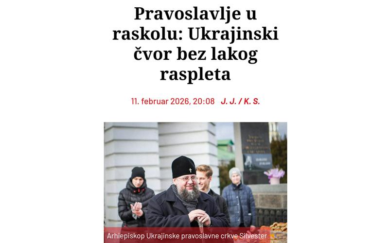 снимак екрана интервјуа магазина Време са архепископом Силвестером Стојчевим