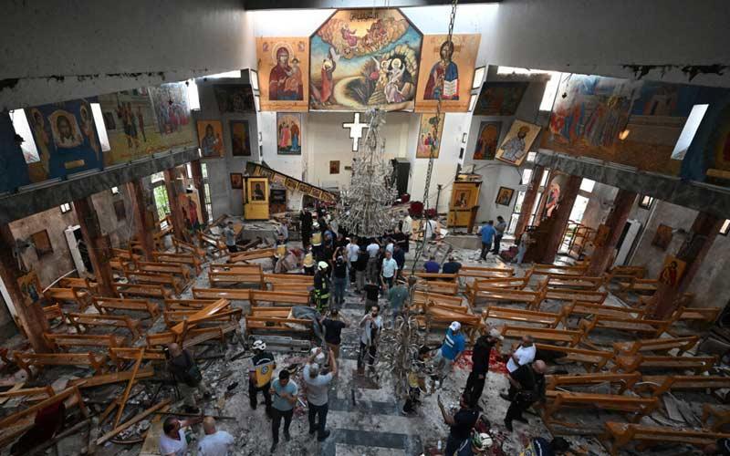 црква светог Илије у Дамаску после бомбашког напада