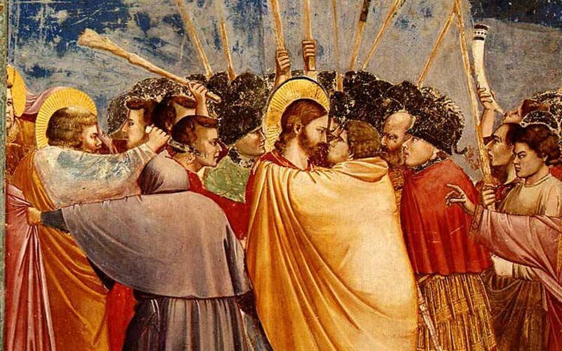 Јудин пољубац, Ђото, фреска, 1304-1306.